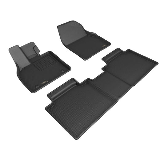 3D MAXider 19-23 Subaru Solterra Kagu Black Floor Mat - Row 1/2