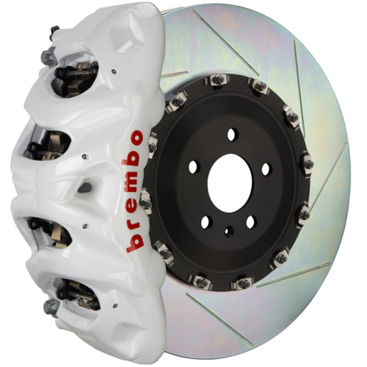 Brembo 08-13 M3 (E90/E92/E93) Rear GT BBK 4 Piston Cast 380x28 2pc Rotor Slotted Type-1- White