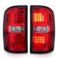 ANZO 2014-2018 GMC Sierra LED Tail Lights Black Housing Red/Clear Lens