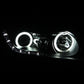 ANZO 2006-2011 Honda Civic Projector Headlights w/ Halo Black (CCFL)