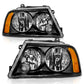 ANZO 2003-2006 Lincoln Navigator Crystal Headlights Black