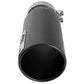 aFe SATURN 4S 4in SS Intercooled Exhaust Tip - Black 4in In x 5in Out x 12in L Bolt-On