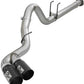 aFe Power 15-16 Ford F250/F350 6.7L Diesel Rebel XD 4in 409 SS DPF-Back Exhaust System - Black Tips