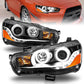 ANZO 2008-2015 Mitsubishi Lancer Projector Headlights w/ Halo Black (CCFL)