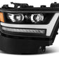 AlphaRex 19-20 Ram 1500HD PRO-Series Proj Headlight Plnk Style Blk w/Activ Light/Seq Signal/Plnk DRL