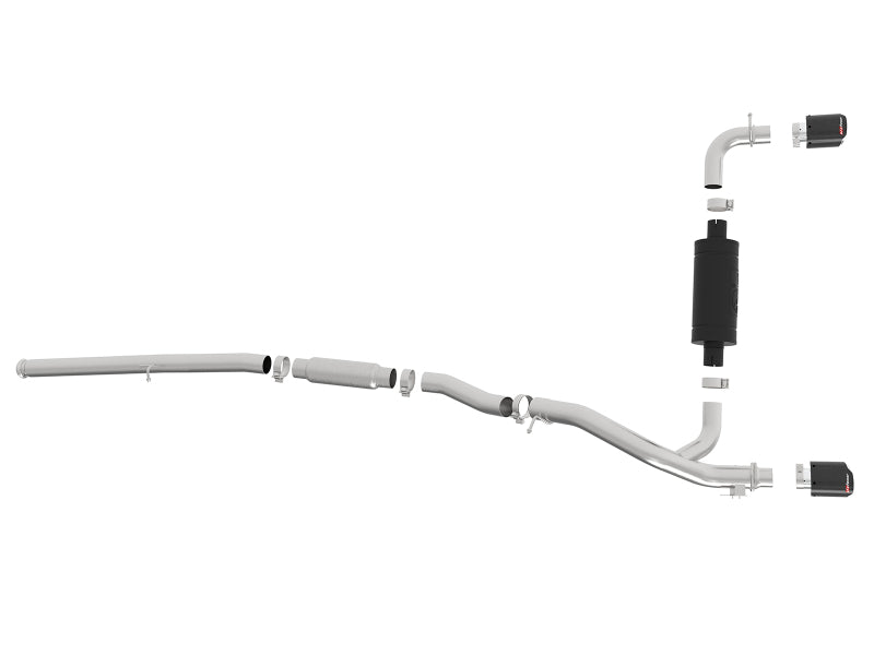 aFe Takeda 3in 304 SS Cat-Back Exhaust System w/ Carbon Fiber Tips 16-18 Ford Focus RS I4-2.3L (t)