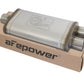 aFe MACHForce XP SS Muffler 2.5in Center Inlet / 2.5in Dual Outlets 18in L x 9in W x 4in H Body