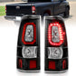 ANZO 1999-2002 Chevy Silverado 1500 LED Taillights Plank Style Black w/Clear Lens