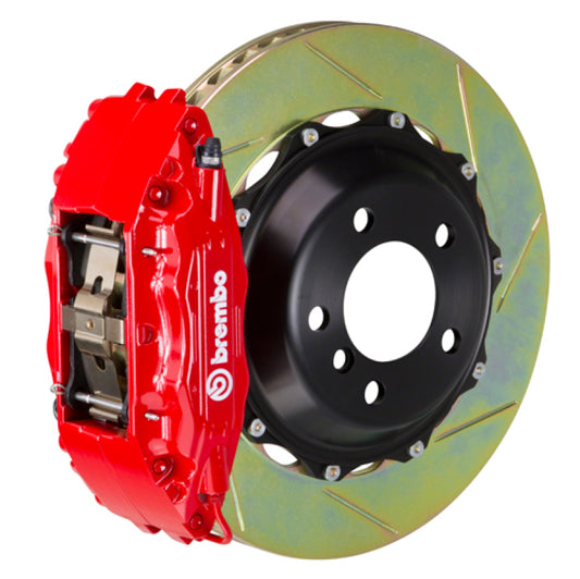 Brembo 95-01 7-Series (E38) Front GT BBK 4 Piston Cast 2pc 355x32 2pc Rotor Slotted Type-1-Red