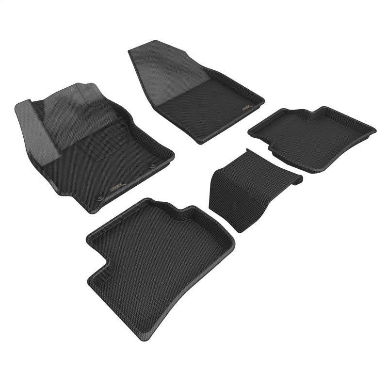 3D MAXider 22-23 Toyota Corolla Cross AWD Kagu Black Floor Mats - Row 1/2