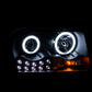 ANZO 2005-2010 Chrysler 300 Projector Headlights w/ Halo Black (Does Not Fit S Models)