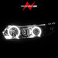 ANZO 2006-2011 Honda Civic Projector Headlights w/ Halo Chrome (CCFL)