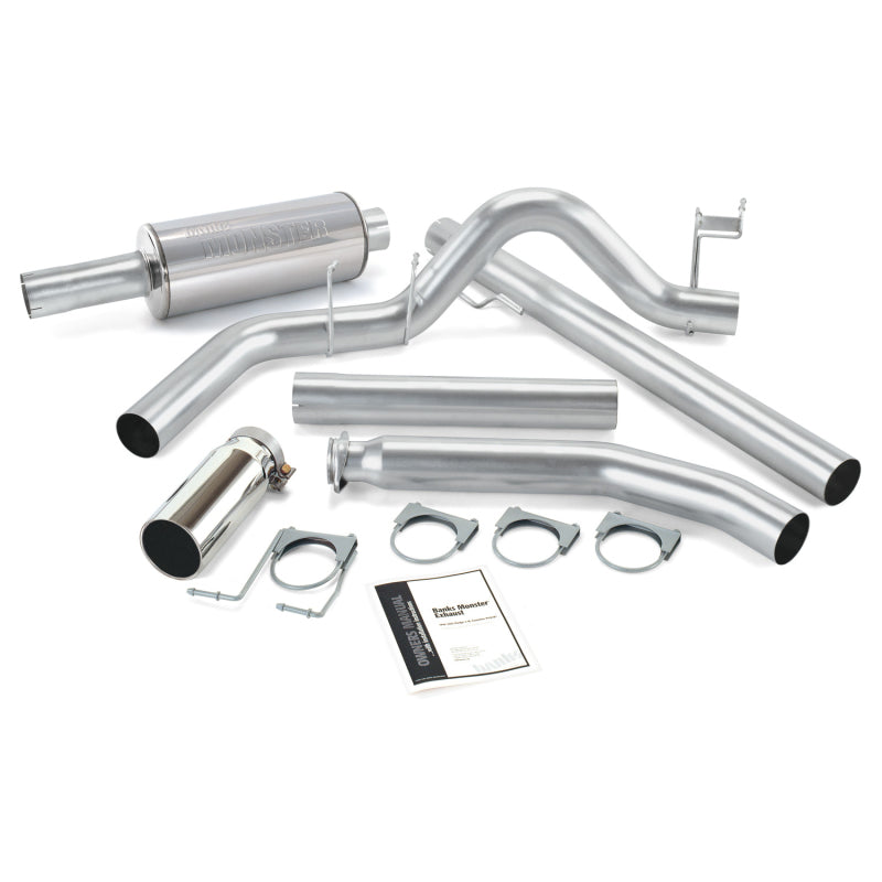 Banks Power 98-02 Dodge 5.9L Std Cab Monster Exhaust System - SS Single Exhaust w/ Chrome Tip