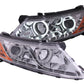 ANZO 2011-2013 Kia Optima Projector Headlights w/ Halo Chrome (CCFL)