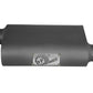 aFe Scorpion Replacement Alum Steel Muffler 2-1/2in In/Out Baffled Offset/Offset 13inL x10inW x4inH