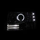 ANZO 1992-1996 Ford F-150 Projector Headlights w/ Halo Chrome w/ Side Markers and Parking Lights