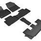 3D MAXpider 2020 Kia Telluride Kagu 1st & 2nd & 3rd Row Floormats - Black