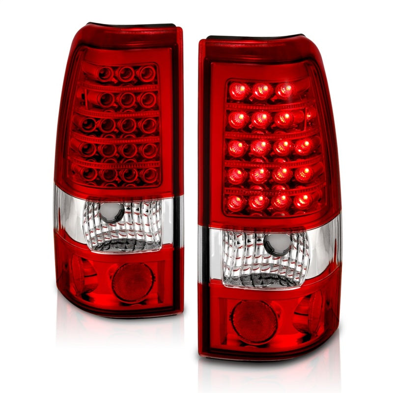 ANZO 1999-2007 Chevrolet Silverado 1500 LED Taillights Red/Clear