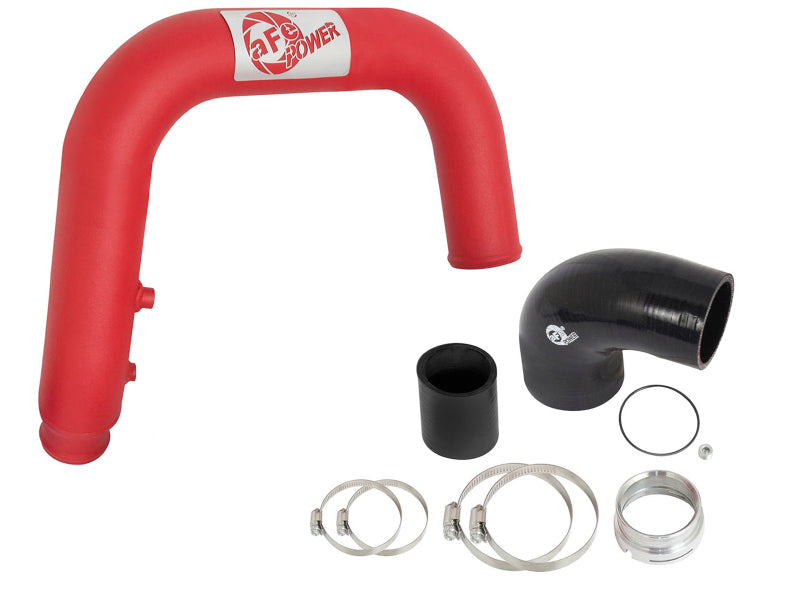 aFe BladeRunner 2.5in Red IC Tube Hot Side w/ Coupling & Clamp Kit 2016 GM Colorado/Canyon 2.8L