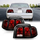 ANZO 1994-1998 Ford Mustang Taillight Dark Red Lens (OE Style)