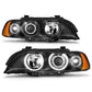 ANZO 1997-2001 BMW 5 Series Projector Headlights w/ Halo Black