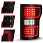 ANZO 18-19 Ford F-150 LED Taillight Black Housing Clear Lens Red Light Bar W/Sequential