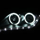 ANZO 2010-2011 Toyota Camry Projector Headlights w/ Halo Black (CCFL)