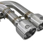 aFe MACH Force-Xp 3.5in. 304 SS C/B Exhaust w/o Muffler 15-18 BMW X5 M V8-4.4L (tt) - Polished Tip