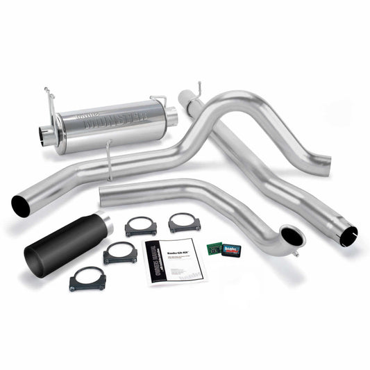 Banks Power 99 Ford 7.3L Truck w/Cat Conv Git-Kit - SS Single Exhaust w/ Black Tip