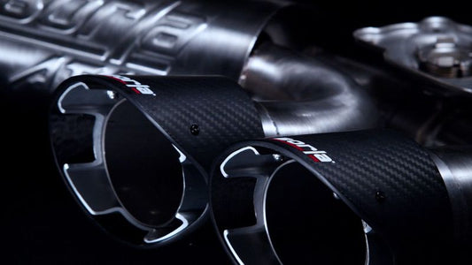 Borla 2020 Chevrolet Corvette C8 6.2L ATAK 3in Exhaust System Dual Round Angle Cut Carbon Fiber Tips