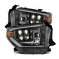 AlphaRex 14-21 Toyota Tundra NOVA-Series LED Proj Headlights Alpha-Blk w/Actv Light & Seq. Sig + DRL