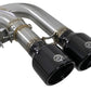 aFe MACH Force-Xp 3.5in. 304 SS C/B Exhaust w/o Muffler 15-18 BMW X5 M V8-4.4L (tt) - Black Tip