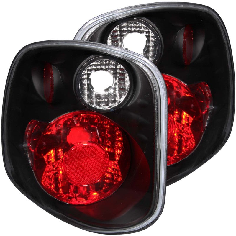 ANZO 1997-2000 Ford F-150 Taillights Black