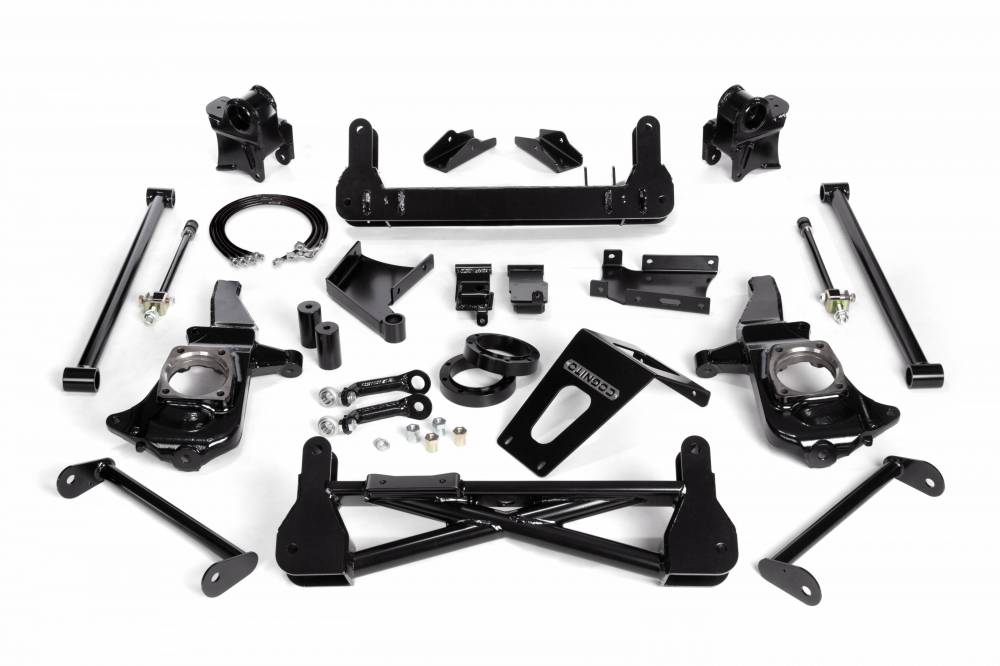 Cognito 7-9 Inch Non-Torsion Bar Drop Front Suspension Lift Kit For 11-19 Silverado/Sierra 2500HD/3500HD 4WD Stabilitrak